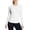 White-No Pocket, variant on Women's Long Sleeve Workout Tops Compression Running Shirts Fitted Athletic Warm Thumbholes Quick Dry Yoga White L