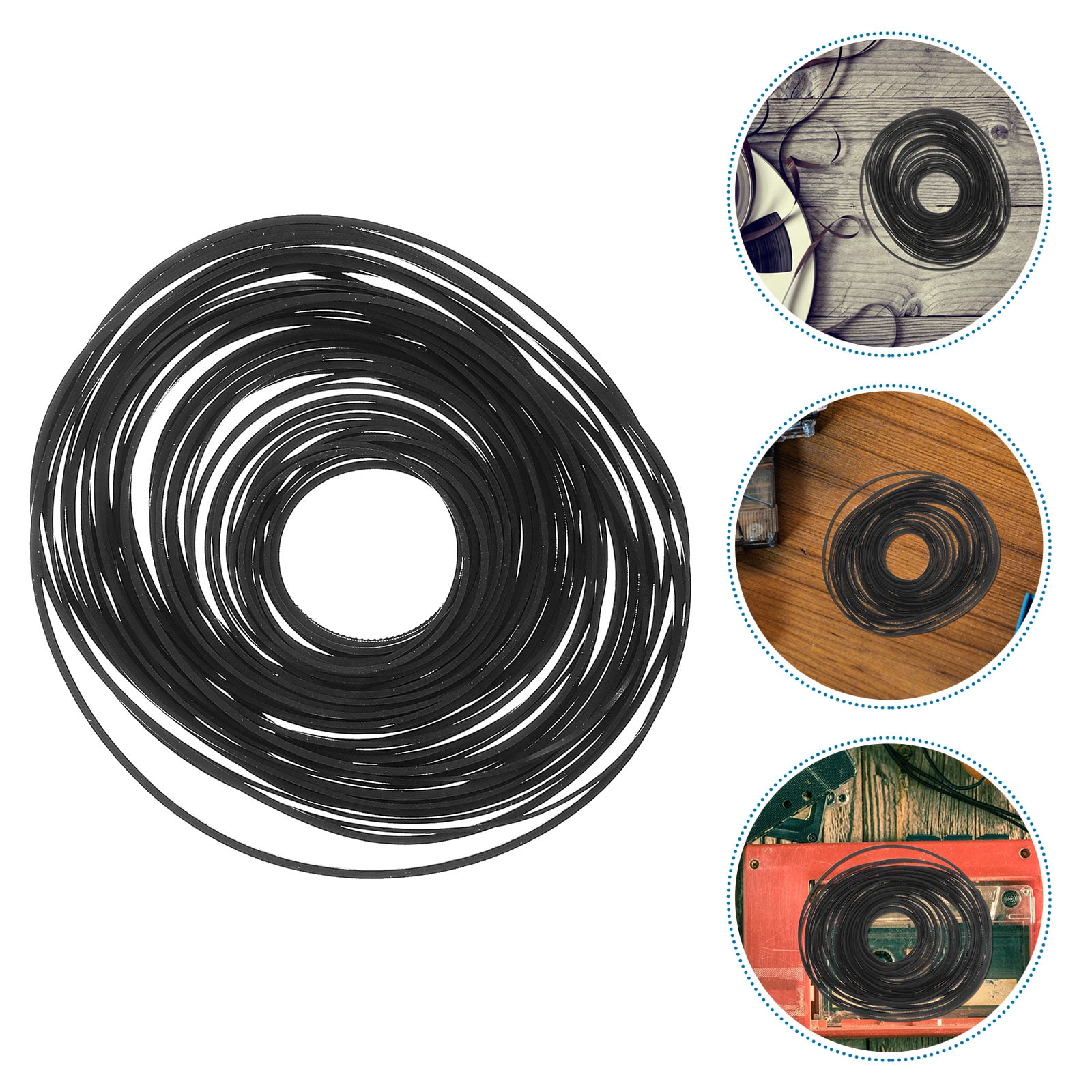 Luxshiny Turntable Rubber Belts Black for Vinyl and Dvd Players 30Pcs