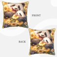 thumbnail image 3 of Haiem Cute Panda Sunflower Print Velvet Soft Solid Decorative Square Throw Pillow Covers Set with Elegant Piping Christmas Cushion Case for Sofa Bedroom Car-16"x16", 3 of 8