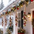 thumbnail image 7 of Christmas Bells Hanging Decor Vintage Metal with Rope Bow Tree Door Decor, 7 of 7
