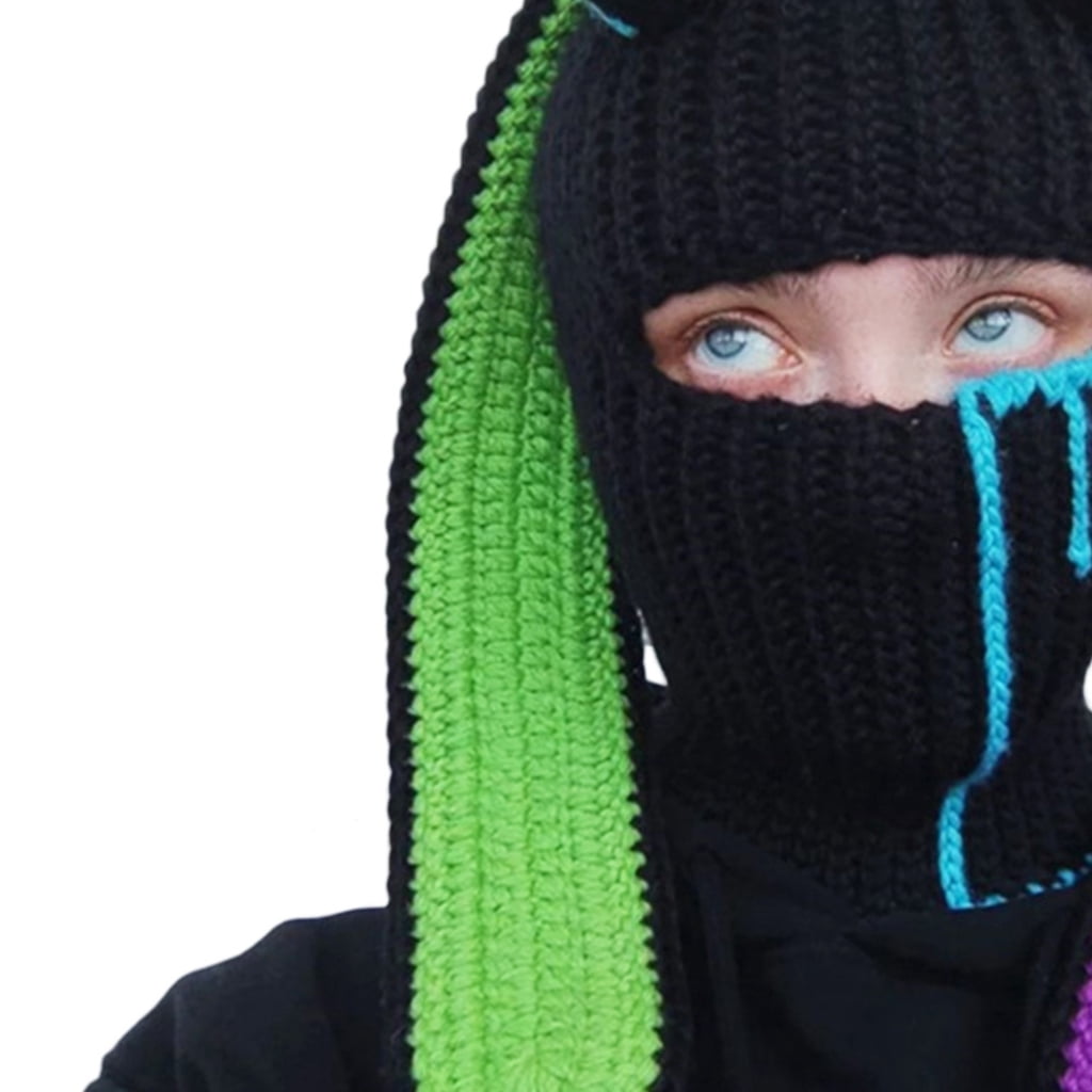 Aellinatey Winter Beanie Hats with Cute Long Ears Knitted Hat Ski Mask for Kids Adults