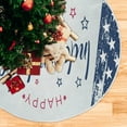 thumbnail image 5 of FMSHPON American Flag Tree Skirt Independence Day Xmas Christmas Tree Skirt Stand Mat for Holiday Party Decoration Indoor Outdoor 36 inches, 5 of 6