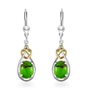 Shop LC Women Turquoise Earrings Silver 14K Yellow Gold Peridot Drop Birthday Mothers Day Gifts for Mom