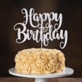 thumbnail image 4 of Adorno para Pastel FmiyunEea Brillo Plateado Feliz Cumpleaños, 4 of 7