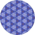 thumbnail image 1 of Ahgly Company Machine Washable Indoor Round Transitional Sky Blue Area Rugs, 4' Round, 1 of 7