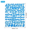 thumbnail image 2 of Unique Bargains Alphabet Letters Numbers Stickers, Self Adhesive Cursive, Light Blue 6 Sheets, 2 of 6