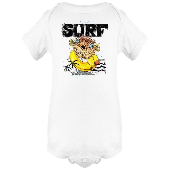 Surf Cute Pufferfish Bodysuit Infant -Image by Shutterstock,  6 Months