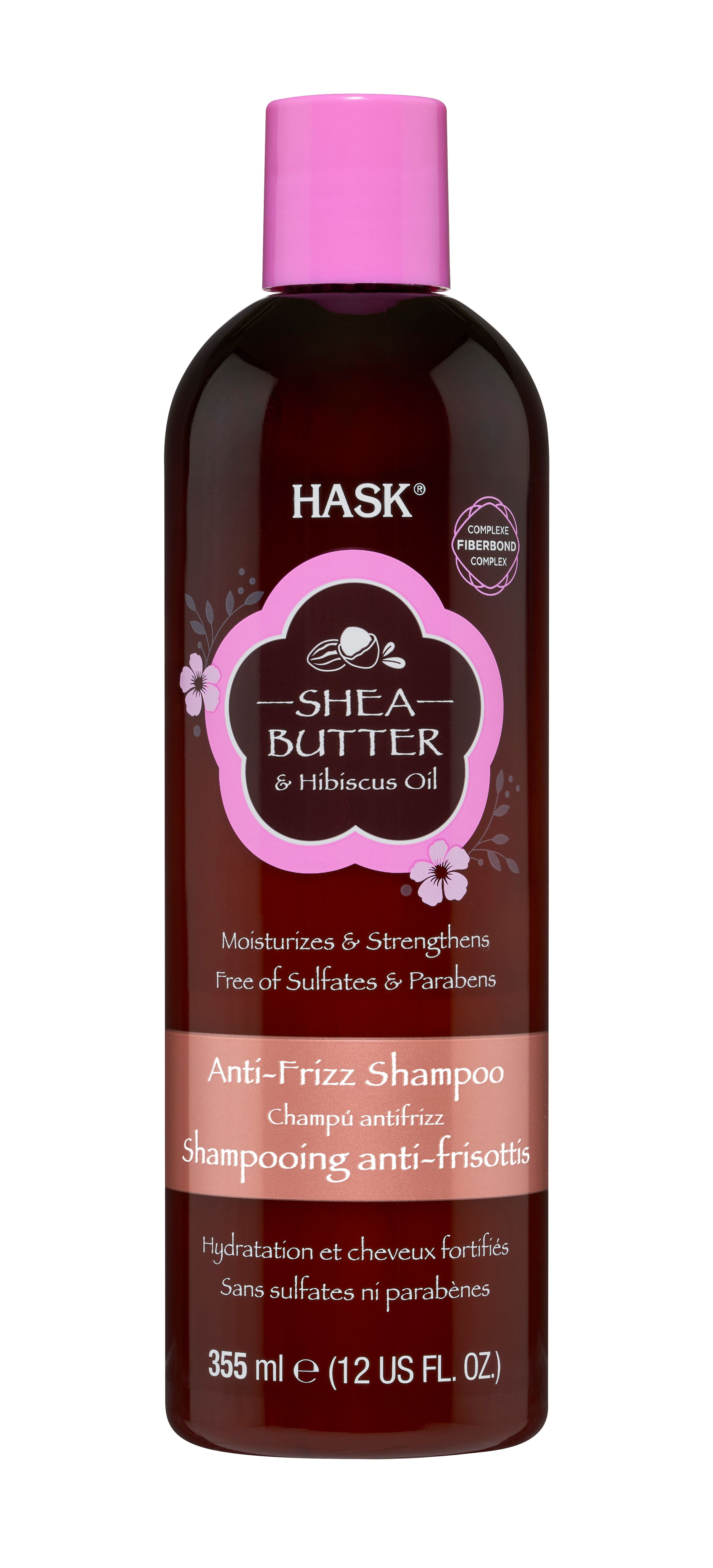 HASK Shea Butter & Hibiscus Oil Anti-Frizz Shampoo, 12FO ...