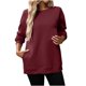 thumbnail image 3 of Tops deportivos,Blusa informal de manga larga para mujer, cuello redondo, poliéster, corte holgado, cómoda para uso diario, sopatenor, 3 of 9