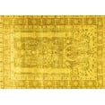 thumbnail image 1 of Ahgly Company Machine Washable Indoor Rectangle Persian Yellow Traditional Area Rugs, 2' x 4', 1 of 4