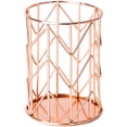 thumbnail image 1 of Soporte para bolígrafos para escritorio, soporte para brochas de maquillaje, soporte para vasos de alambre de metal dorado rosa Zhivalor  HMYH419, 1 of 5