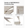 thumbnail image 4 of Bolsos tipo bandolera WESTBRONCO para mujer de piel vegana, 4 of 7