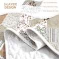 thumbnail image 5 of Davulos King Quilt Bedding Set ,Plaid Patchwork Quilt for King Bed 3 Pieces Reversible Microfiber Summer Bedspread Coverlet for All Season,110" x 96", 5 of 9