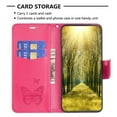 thumbnail image 5 of Allytech Wallet Case for Apple iPhone 15 Pro Max, Flip Cover with Butterfly Embossed Cards Slots Hand Wrist Stand Magnetic Closure Shockproof Case for iPhone 15 Pro Max - Red, 5 of 8