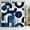Abstract, variant on Shower Curtain Navy Blue Geometric Water Repellent Shower Curtain Set, with Hooks,Machine Washable, Modern Decorative Polyester Cloth Shower Curtains for Bathroom