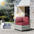 thumbnail image 6 of Pakunoda 14 Pcs Patio Outdoor Cushion Covers Replacement Slipcovers with Zipper Non-Slip for Garden Furniture Sofa Chair 3 Size Protector, Cover Only, Fuchsia Red, 6 of 6