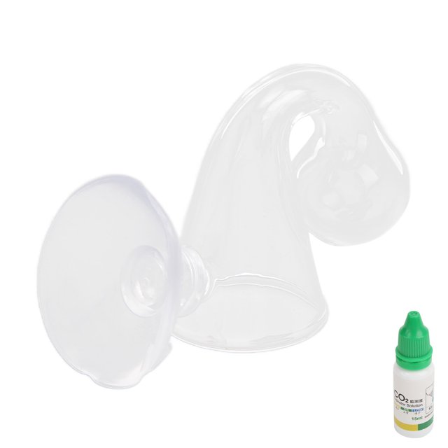 Co2 Drop Checker, High Strength Glass CO2 Drop Checker Glass Material 15ml Detection Fluid High Permeability for Aquarium Planted Tank