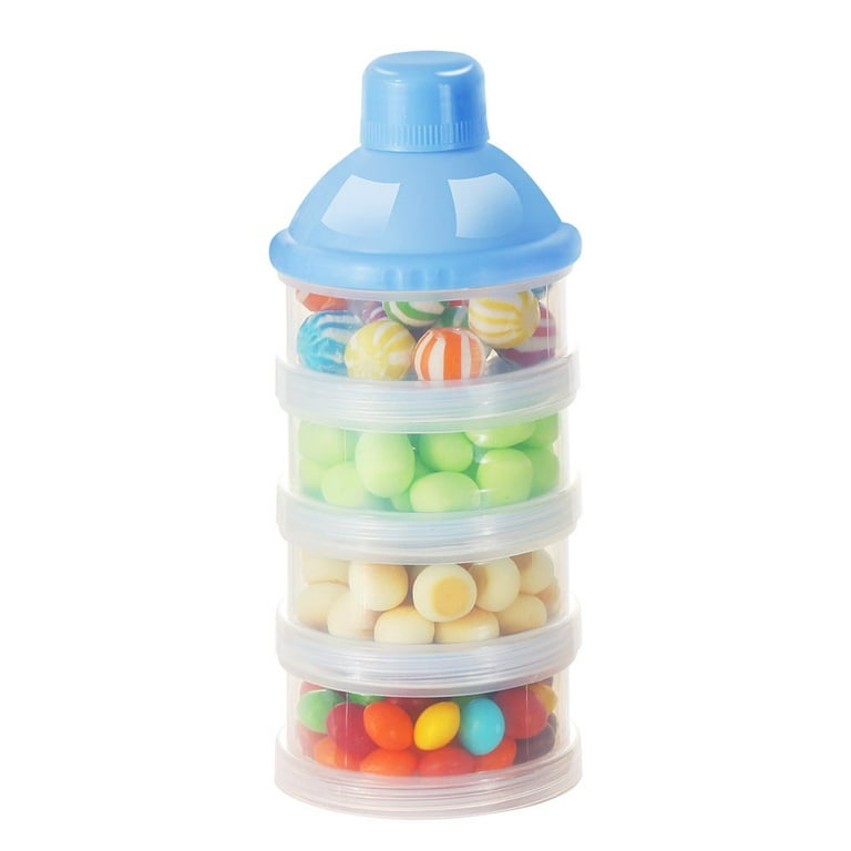 Accmor Baby Formula Dispenser On The Go, 5 Layers Stackable Formula  Dispenser Formula Containers for Travel, Baby Milk Powder Kids Snack  Container
