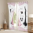 thumbnail image 3 of Manfei Fashion Pink Dress Black Out Curtains, Valentines Day Curtains Pack of 2 (42x63 Each), Teen Kid Child Female Girl Bedroom Curtains, Window Curtains Room Decor, 3 of 6