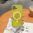 thumbnail image 6 of Allytechgroup Magnetic Translucent Back Case Cover for Apple iPhone 16 Plus, Rugged Bumper Heavy Duty Shockproof Anti-Scratch Protective Stylish Phone Case for Women Men, Green, 6 of 9
