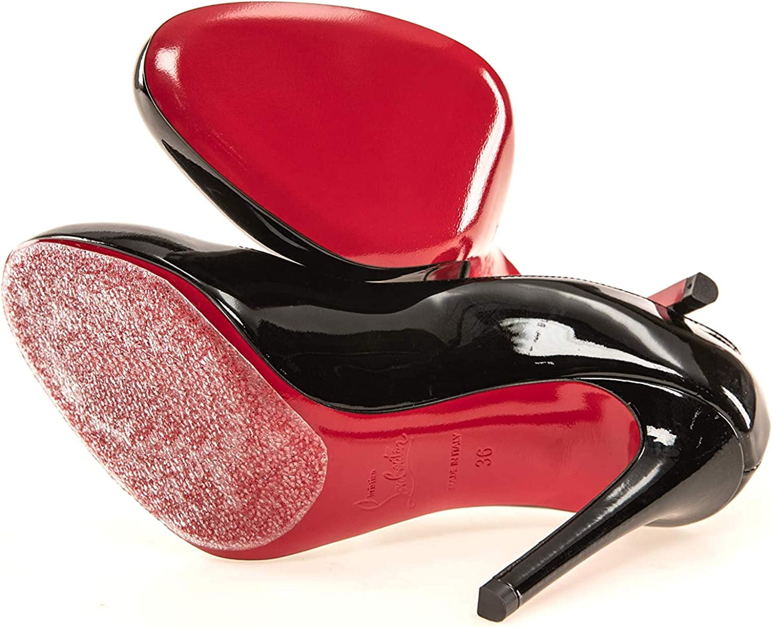 Clear red sale bottom heels