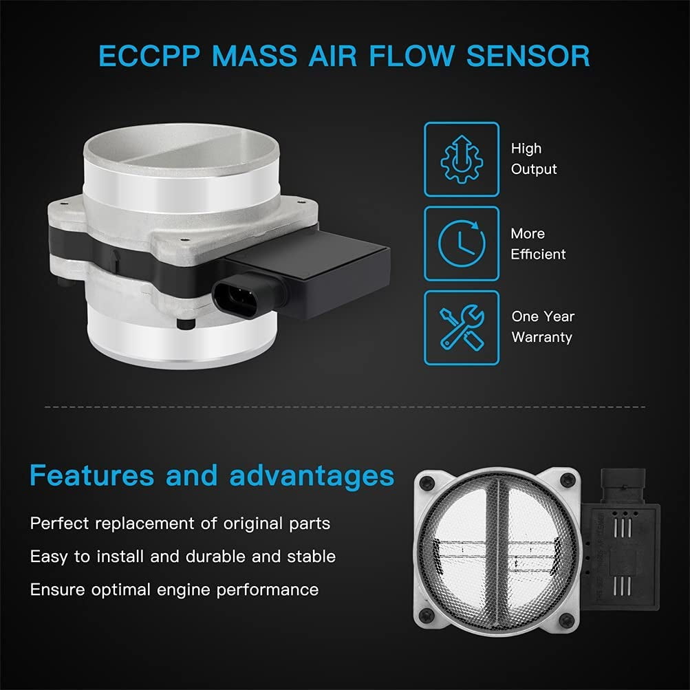 ECCPP Mass Air Flow Sensor 8250083090 Fit For 1997-2005 for Buick Century 3.1L,1994-1996 for Buick Regal 3.1L,2002-2005 for Buick Rendezvous 3.4L