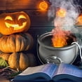 thumbnail image 5 of Teissuly Halloween Witch Cauldron Maker - Mr. Halloween Cauldron - Flame LED Cauldron Black Witch Kettle - Maker With Flame LED Lights - Flame LED Maker Spray To Decorat, 5 of 9