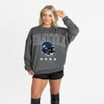 thumbnail image 4 of Women's Gameday Couture Charcoal Seattle Seahawks Oversized Rising Stars Premium Fleece Drop Shoulder Sweatshirt, 4 of 5