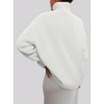 thumbnail image 5 of Women'S High Neck Sweaters Loose Fit Fall Winter Pullover Jumper Tops White S, 5 of 8