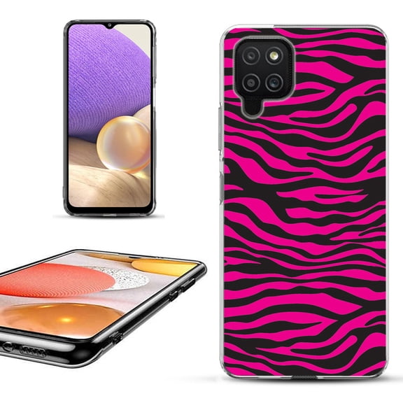 Slim-Fit Lightweight Protective Phone Case for Samsung Galaxy A42 5G, by OneToughShield ® - Zebra Pink