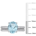 thumbnail image 2 of Everly Women's Aquamarine 14k White Gold Bridal Set, 2 of 8