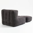 thumbnail image 4 of Fluff Beanbag Sofa Chair with Ottoman, Soft Lazy Chair with Memory Foam Filler for Adults and Children, Modern Focus Beanbag Sofa for Indoor, Living Room, Office, Bedroom, Apartment, Black, 4 of 9