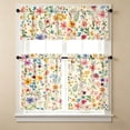 thumbnail image 6 of Boho Kitchen Curtains and Valances Set, 2D Printed Cafe Short Window Curtains for Bathroom Dining Room Minimalist Geometric Tier Treatment Drapes, 6 of 8