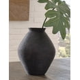 thumbnail image 2 of Signature Design by Ashley Hannela Vase, 12" Tall, Antique Brown, Ribbed Polyresin Finish, Home Décor Accent, 2 of 6