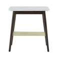 thumbnail image 4 of Walker Edison Marble and Wood Base Rectangle Side Table Living Room Small End Accent Table, 24 Inch, Marble and Dark Brown, 4 of 5