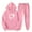 Pink, variant on Womens Heart Print Tracksuit Loose Long Sleeve Pullover Hoodies Matching Sweatpants Fall 2 Piece Outfits with Pockets