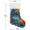 thumbnail image 2 of Coolnut 17.7 Inch Christmas Stockings, 1 PCS Abstract Tropical Plant Leaves Presonalized Large Stocking Sock for Family Holiday Xmas Party Decorations, 2 of 7