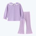 thumbnail image 5 of ZIXKCGDSE Baby Girl Clothes Ruffle Long Sleeve Shirt and Flare Pants Fall Outfits Going Out Size 3-4 Years, 5 of 5