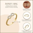 thumbnail image 2 of 10K Solid Gold Beaded CZ Infinity Ring/  Size 9, 2 of 3