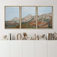 thumbnail image 3 of IDEA4WALL Framed Canvas Print Wall Art Set Mountain Vibrant Earth Tones Illustrations Modern Art Decor Colorful Valley Landscape Prints for Living Room, Bedroom, Office - Natural 24"x36"x3, 3 of 5