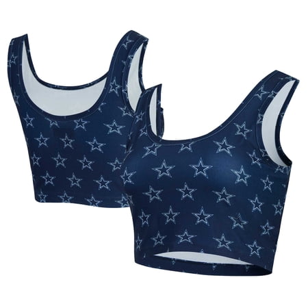 Women s Concepts Sport Navy Dallas Cowboys Record Allover Print Bralette