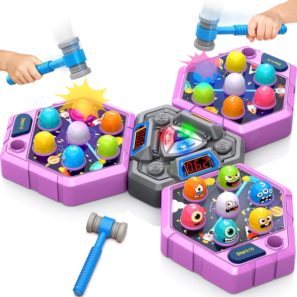 Juego de Golpear al Topo ANNKIE para Niños con 3 Modos y 2 Martillos para 3-12 Años