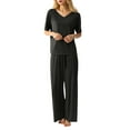 thumbnail image 3 of Women's Summer Loungewear Set - Seamless Trousers, Soft Pajamas, Solid Color, Relaxation, 3 of 3