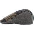 thumbnail image 3 of Men's Cabbie Newsboy and Ascot Plaid Patch Wool Blend Button Ivy Hat, 3 of 7