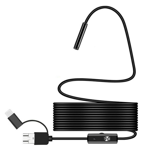Cámara endoscópica 3 en 1 HD ABS de aleación de aluminio, endoscopio industrial para Android 6.1 para tuberías de automóviles