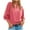 Pink, variant on ZUKMRJPC Women's Half Button Down Sweaters Long Sleeve Casual Crewneck Solid Color Pullover Sweaters Fall Trendy Loose Knit Tops