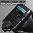 thumbnail image 3 of JETech Wallet Case for iPhone 15 Pro Max 6.7-Inch, Shockproof PU Leather Magnetic Flip Cover with Card Holder, Stand Feature and Full Camera Protection (Black Titanium), 3 of 6