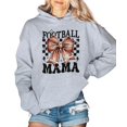 thumbnail image 4 of Football Mama Hoodie for Women Cute Coquette Bow Game Day Football Mom Pullover Sweatshirt, Gray Hoodie, M, 4 of 8