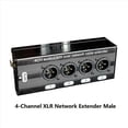 thumbnail image 2 of 5 Extensor de Cable de Red y Audio XLR de 4 Canales y 3 Pines, Extensor de Señal de Red DMX512, Macho, 2 of 3