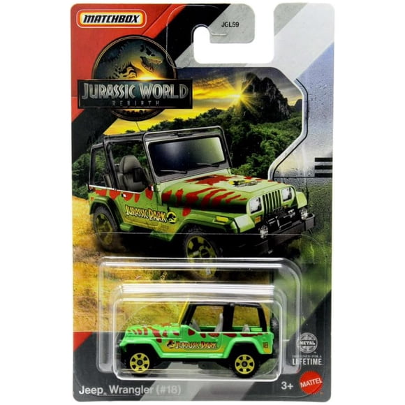 Vehículo de juguete Matchbox Jurassic World Rebirth Jeep Wrangler